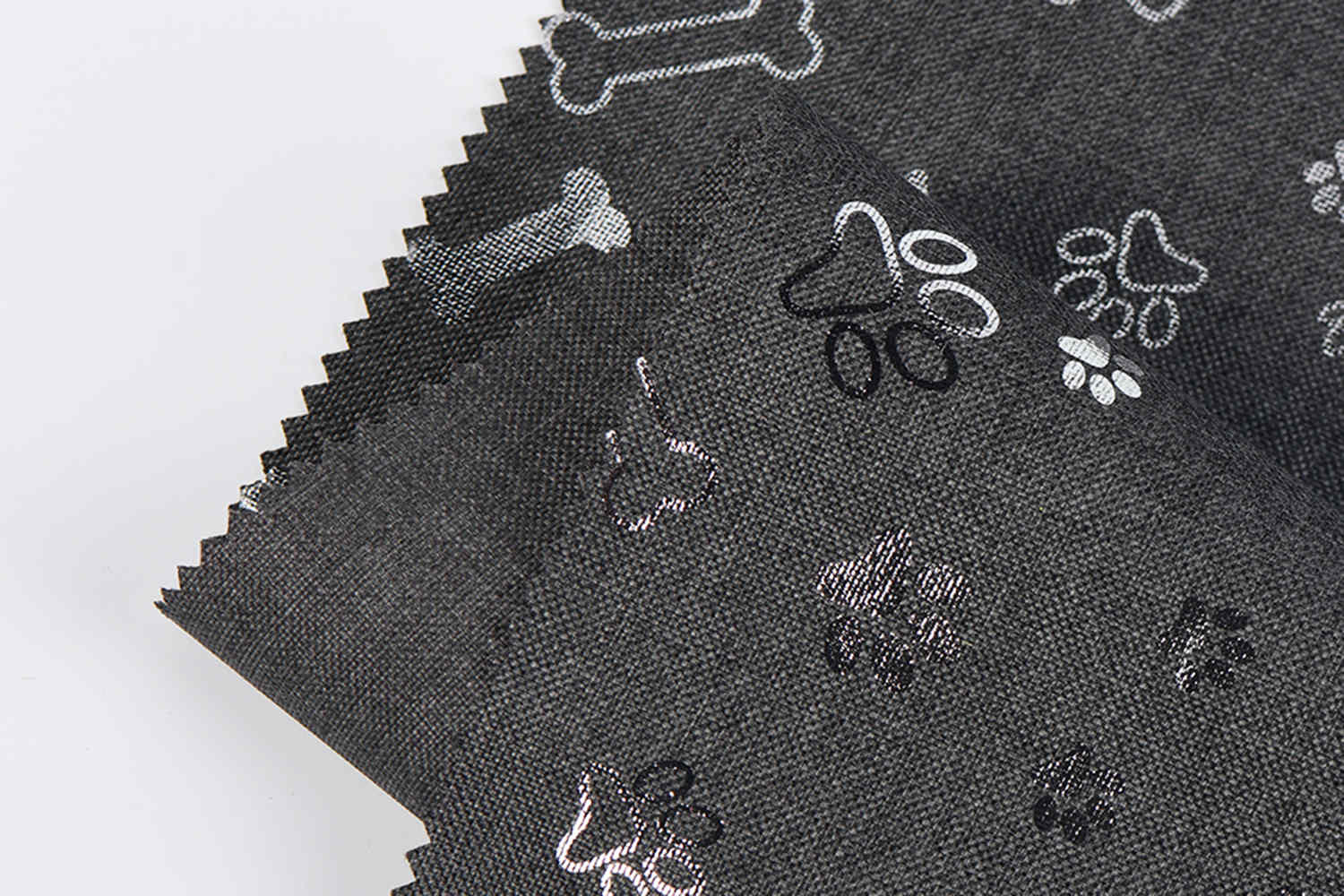 PU -päällystetty 600D 68T -kationi hopeatulostuksella