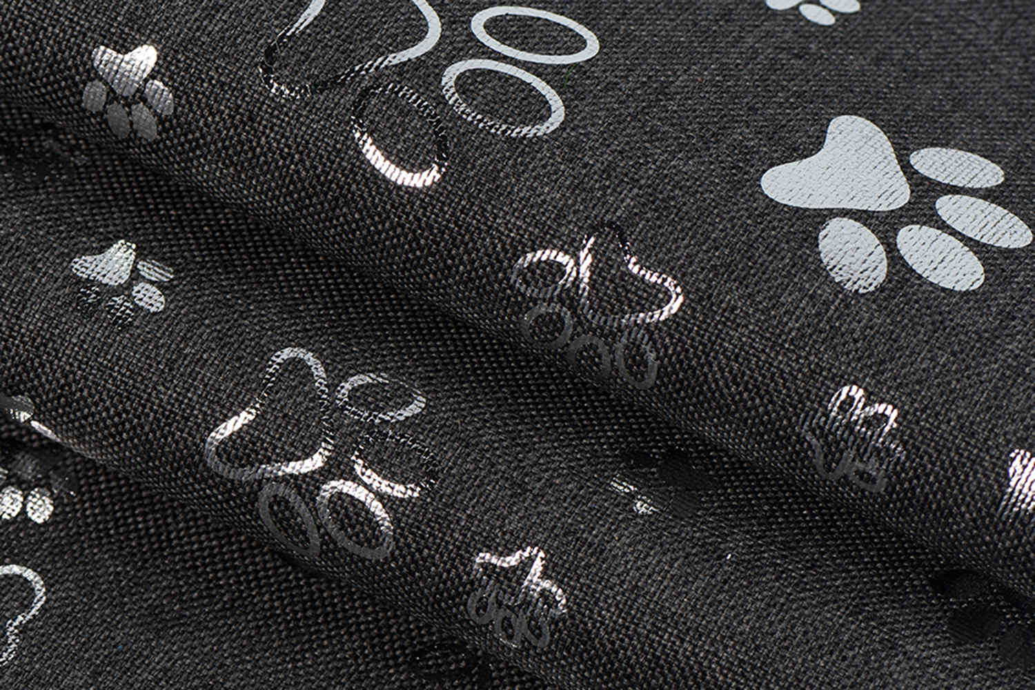 PU -päällystetty 600D 68T -kationi hopeatulostuksella