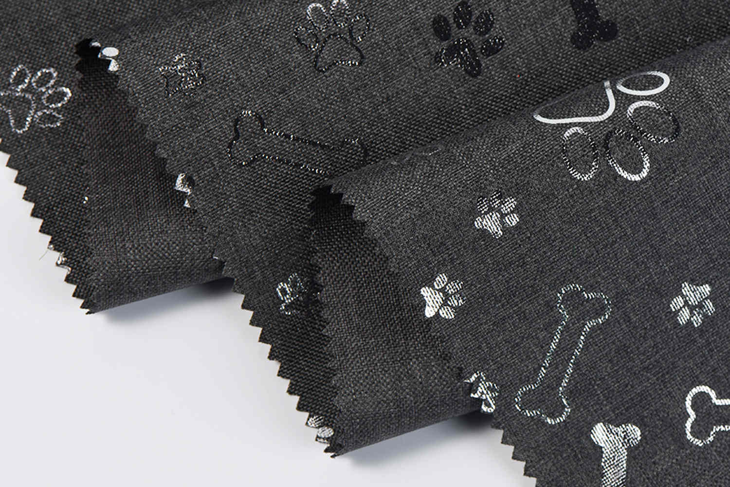 PU -päällystetty 600D 68T -kationi hopeatulostuksella